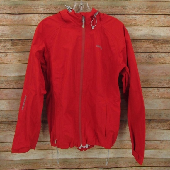AnSAI Red Zipper Front Hooded Rain Jacket Kid's 12-14 - Picture 9 of 15